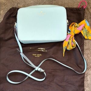 Kate Spade Blue Crossbody Bag with Adjustable Strap